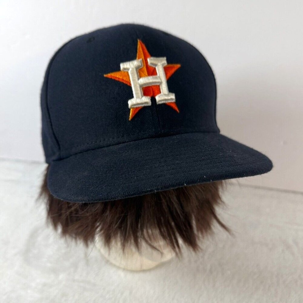 Houston Astros New Era Fitted Hat 7 5/8 Postseason 2022 On Field Cap Black Orang